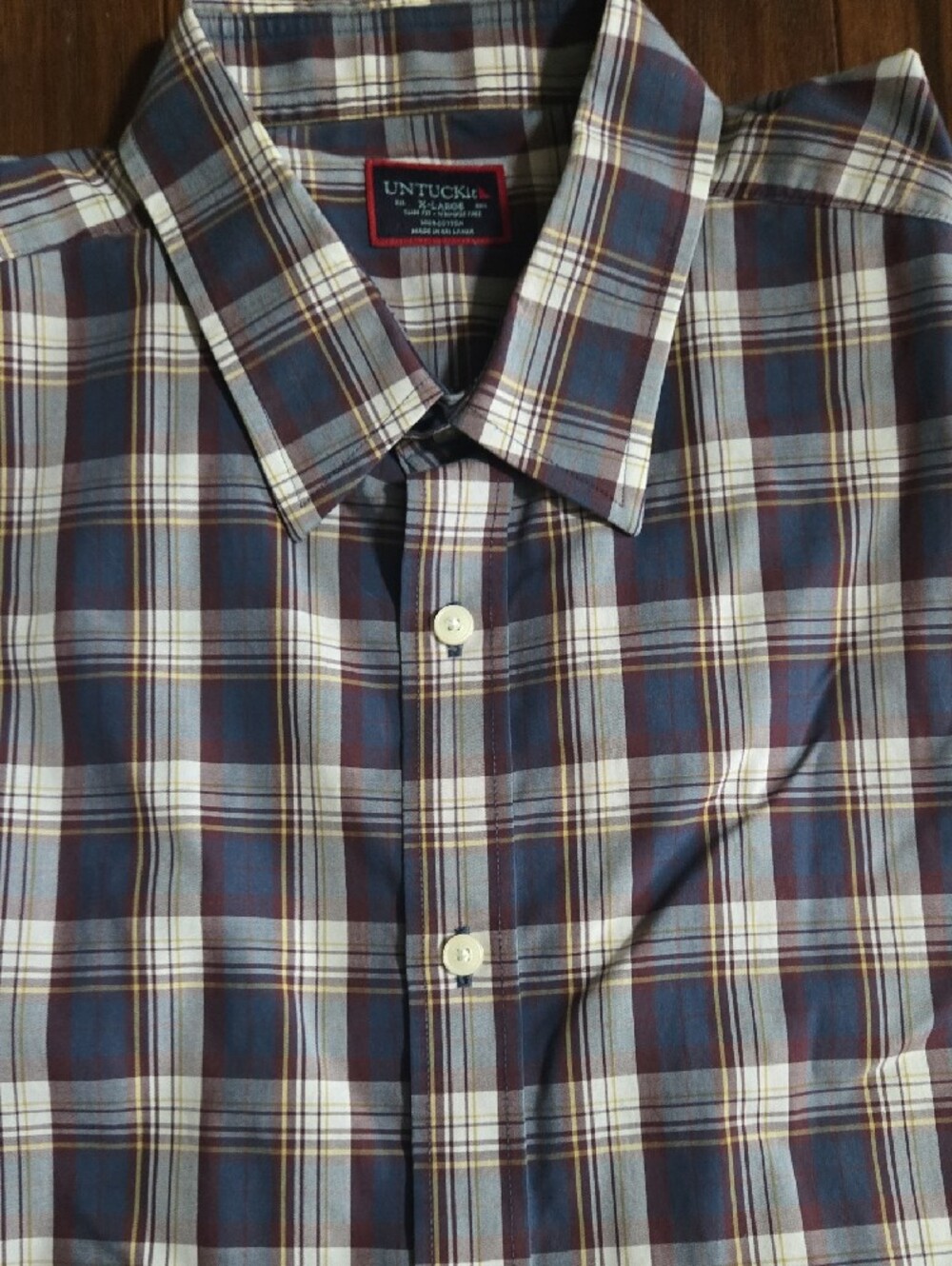 UNTUCKit Men's Button-Down Plaid & Solid Shirt Bundle - Blue, Brown, Black, Pink - Picture 4 of 9